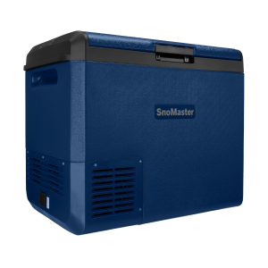 60L Plastic Dual Compartment (Single Lid) Mobile Fridge/Freezer DC With 220V Power Adapter - Blue