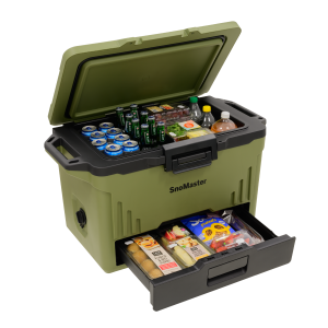 48L Cooler Box With Cold Drawer - Green